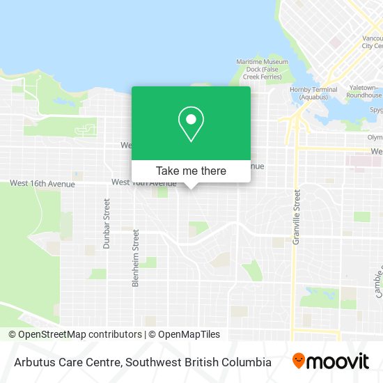 Arbutus Care Centre map