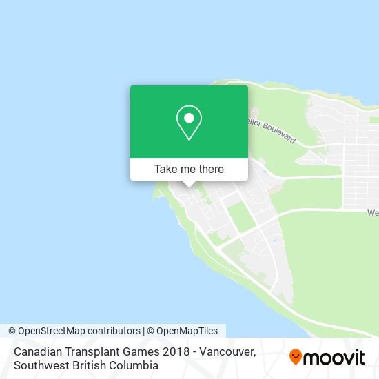 Canadian Transplant Games 2018 - Vancouver map