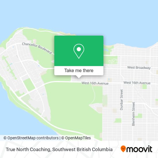 True North Coaching map