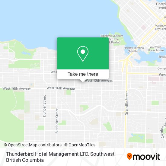 Thunderbird Hotel Management LTD map