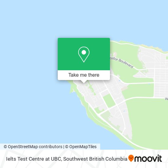 Ielts Test Centre at UBC map