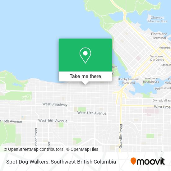 Spot Dog Walkers map