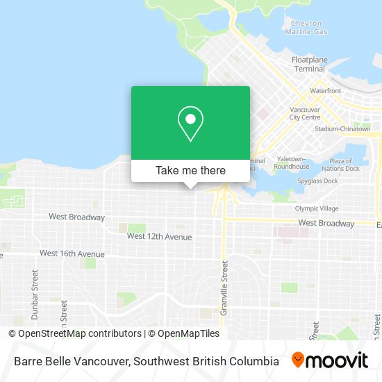 Barre Belle Vancouver map