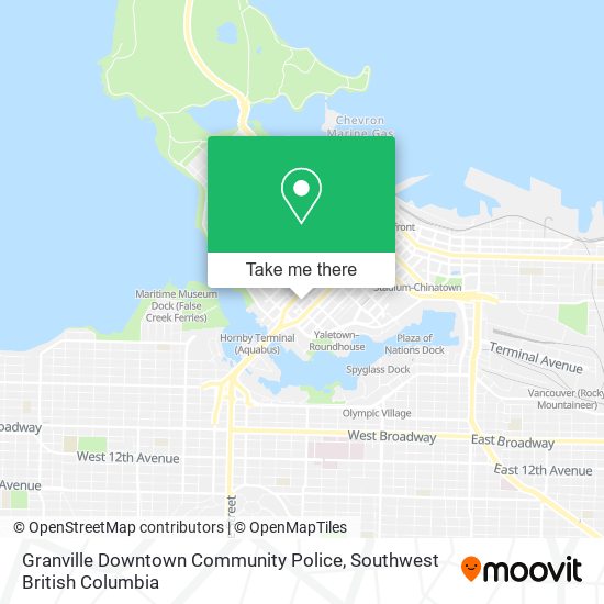 Granville Downtown Community Police map