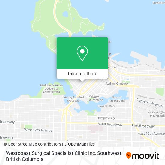 Westcoast Surgical Specialist Clinic Inc map