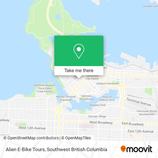 Alien E-Bike Tours map