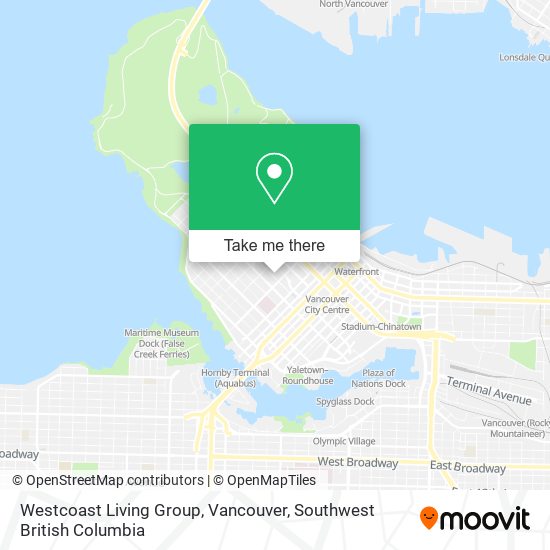 Westcoast Living Group, Vancouver map