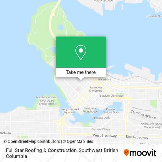 Full Star Roofing & Construction map