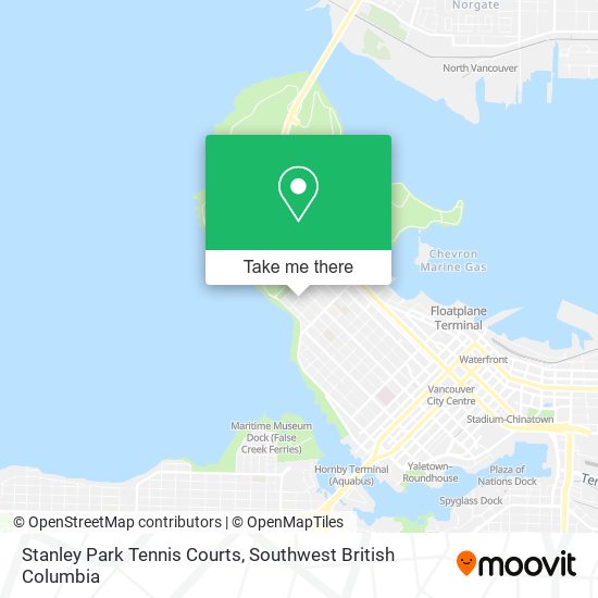 Stanley Park Tennis Courts map
