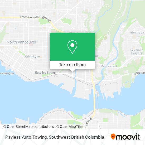 Payless Auto Towing map