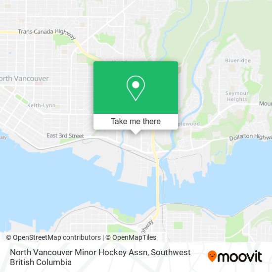 North Vancouver Minor Hockey Assn map