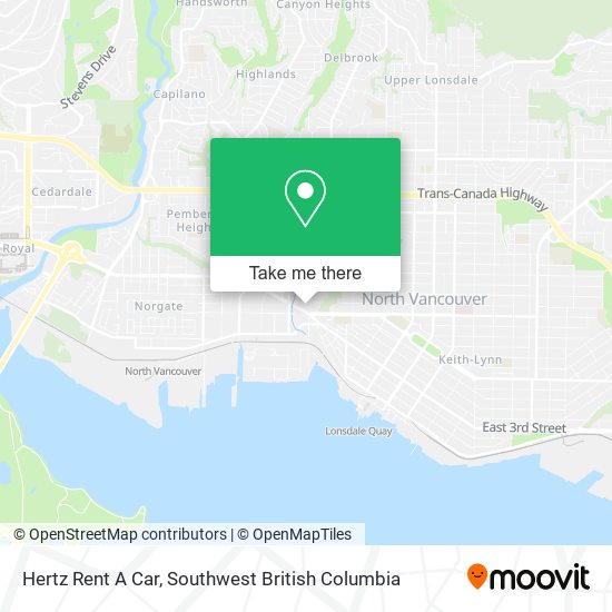 Hertz Rent A Car map