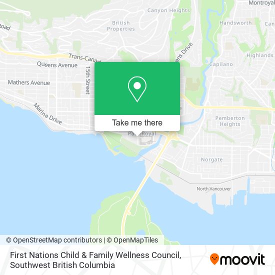 First Nations Child & Family Wellness Council map