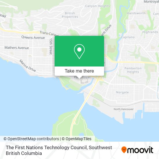 The First Nations Technology Council map