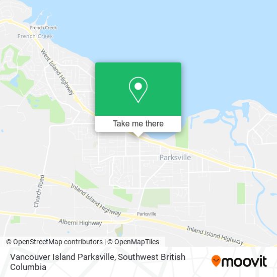 Vancouver Island Parksville map