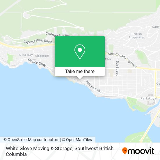 White Glove Moving & Storage map