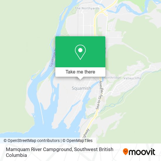 Mamquam River Campground map