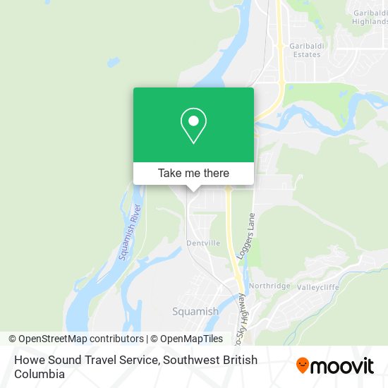 Howe Sound Travel Service map