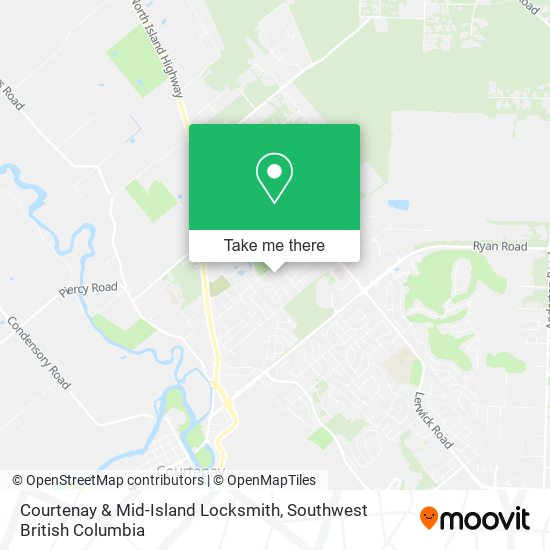 Courtenay & Mid-Island Locksmith map