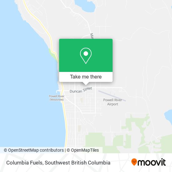 Columbia Fuels map