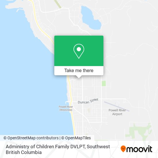 Administry of Children Family DVLPT map