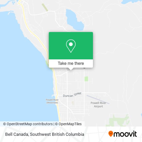 Bell Canada map