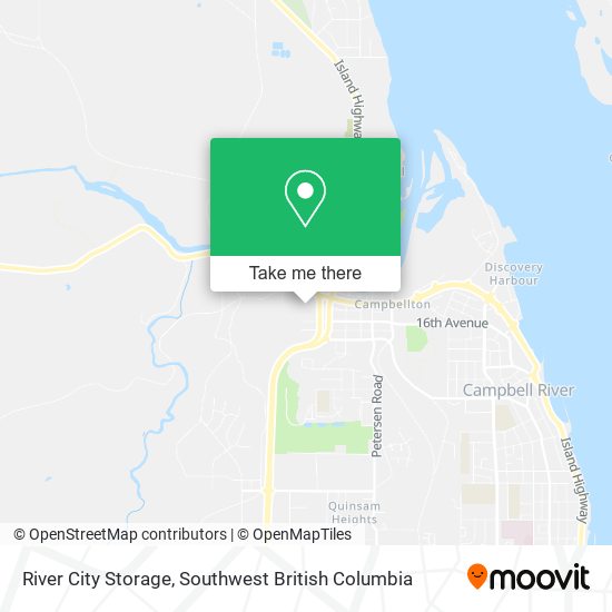 River City Storage map