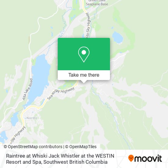 Raintree at Whiski Jack Whistler at the WESTIN Resort and Spa map