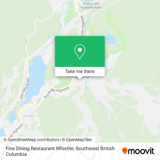 Fine Dining Restaurant Whistler map
