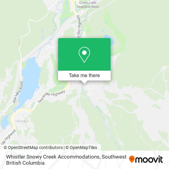 Whistler Snowy Creek Accommodations map