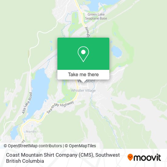 Coast Mountain Shirt Company (CMS) map