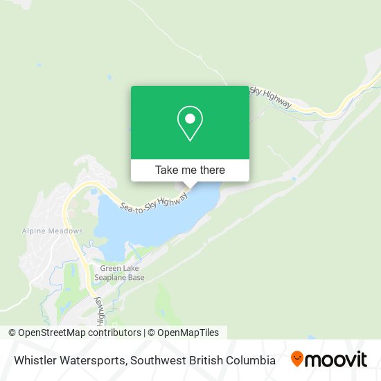 Whistler Watersports map