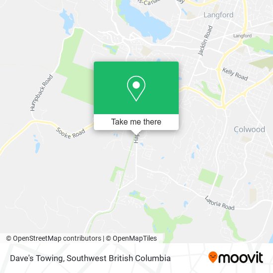 Dave's Towing map