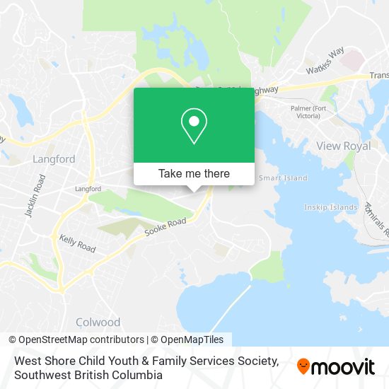 West Shore Child Youth & Family Services Society map