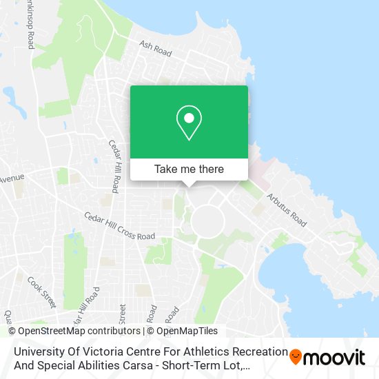 University Of Victoria Centre For Athletics Recreation And Special Abilities Carsa - Short-Term Lot map