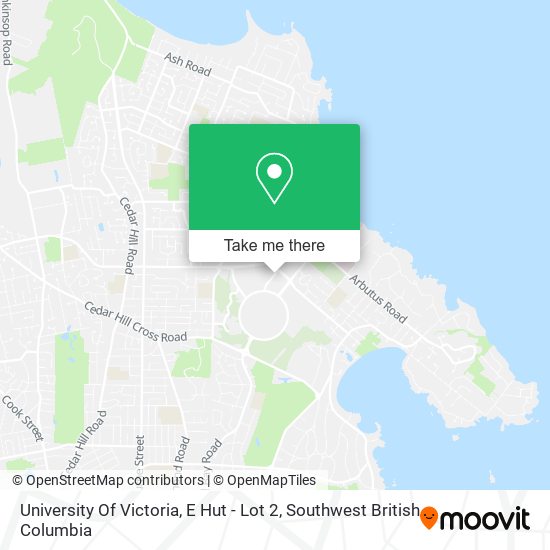 University Of Victoria, E Hut - Lot 2 map