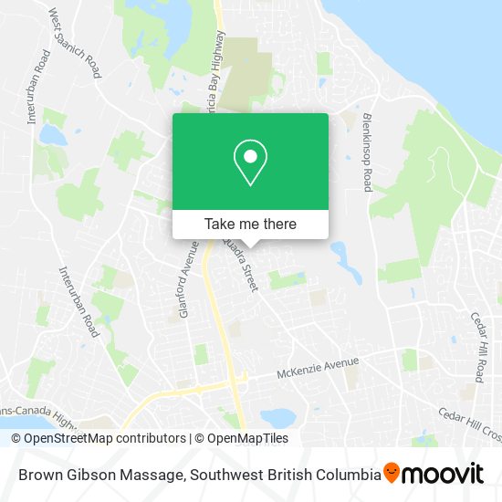 Brown Gibson Massage map