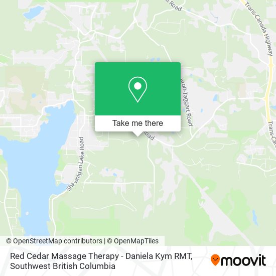 Red Cedar Massage Therapy - Daniela Kym RMT map