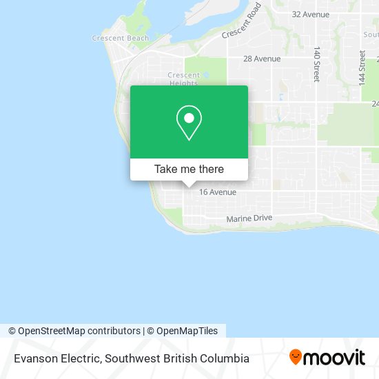 Evanson Electric map