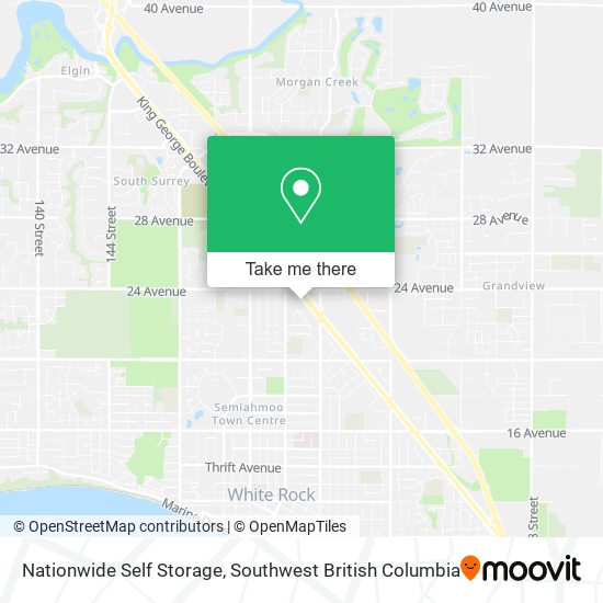 Nationwide Self Storage map