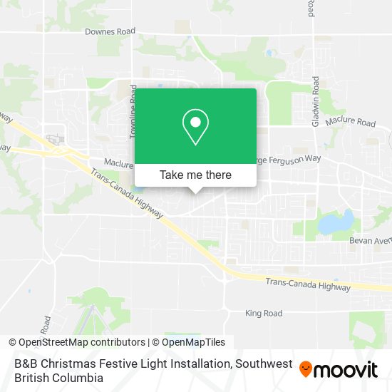 B&B Christmas Festive Light Installation map