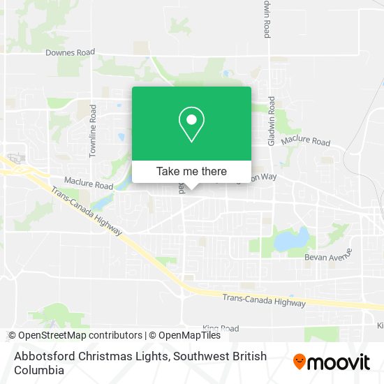 Abbotsford Christmas Lights map