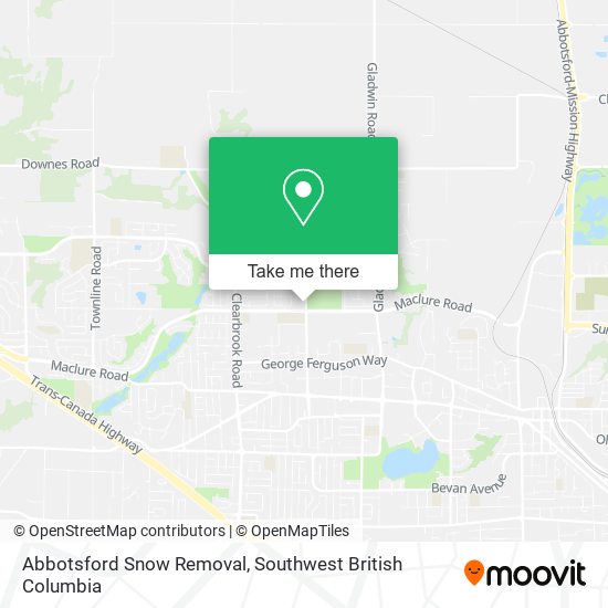 Abbotsford Snow Removal map