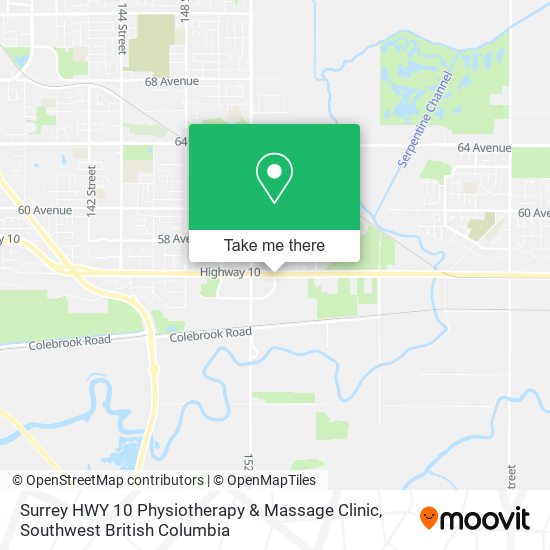 Surrey HWY 10 Physiotherapy & Massage Clinic map