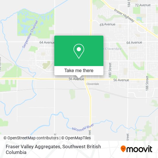 Fraser Valley Aggregates map
