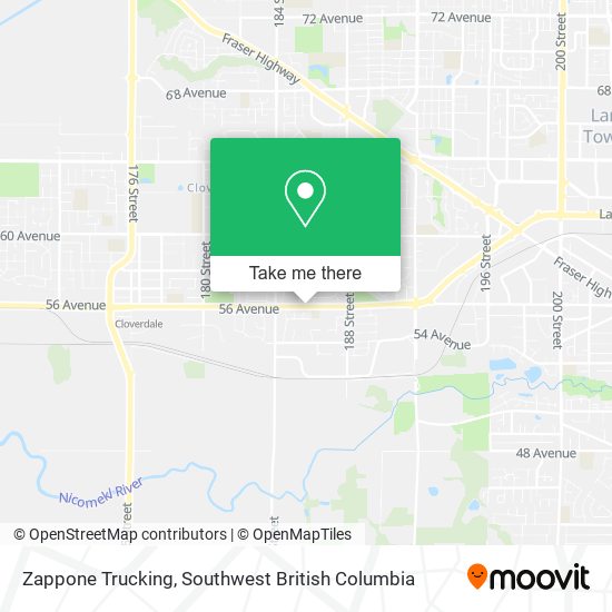 Zappone Trucking map