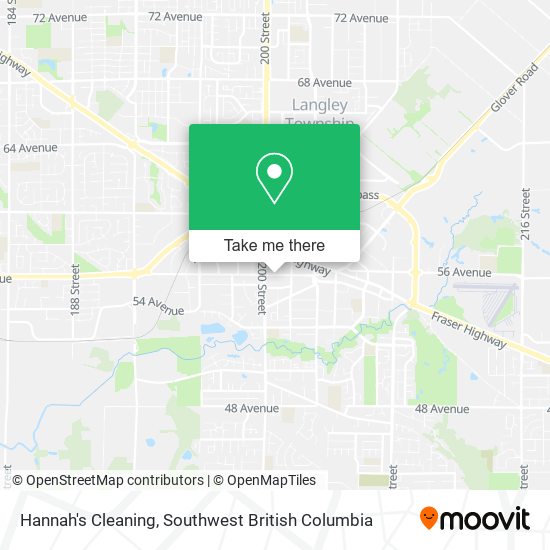 Hannah's Cleaning map