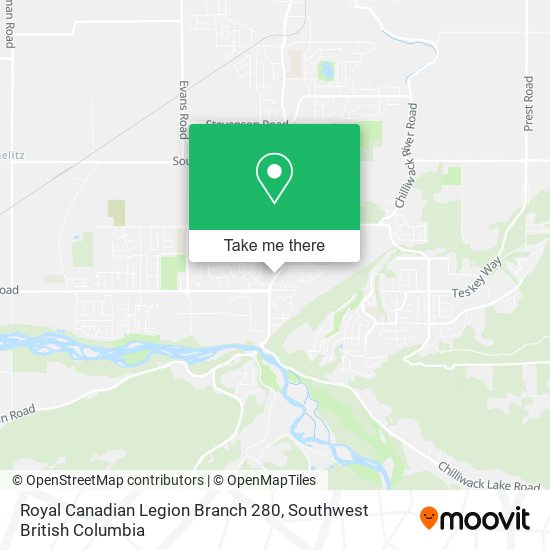 Royal Canadian Legion Branch 280 map