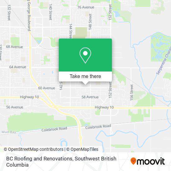 BC Roofing and Renovations map