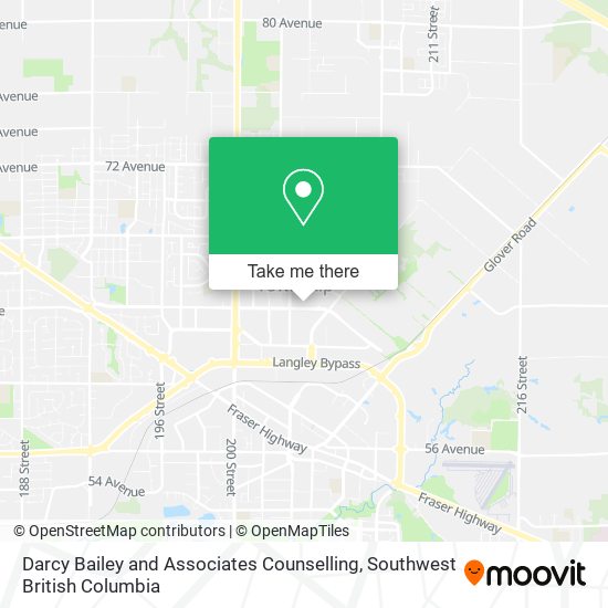 Darcy Bailey and Associates Counselling map